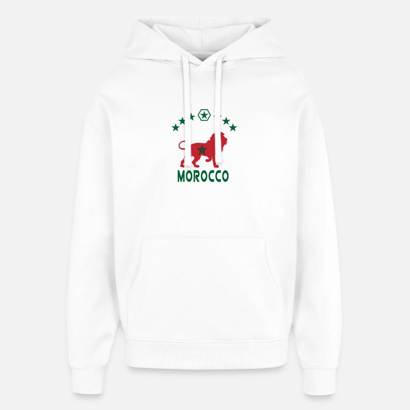Conception du Lion du Maroc - Sweat à capuche unisexe Stanley/Stella Oversized - blanc