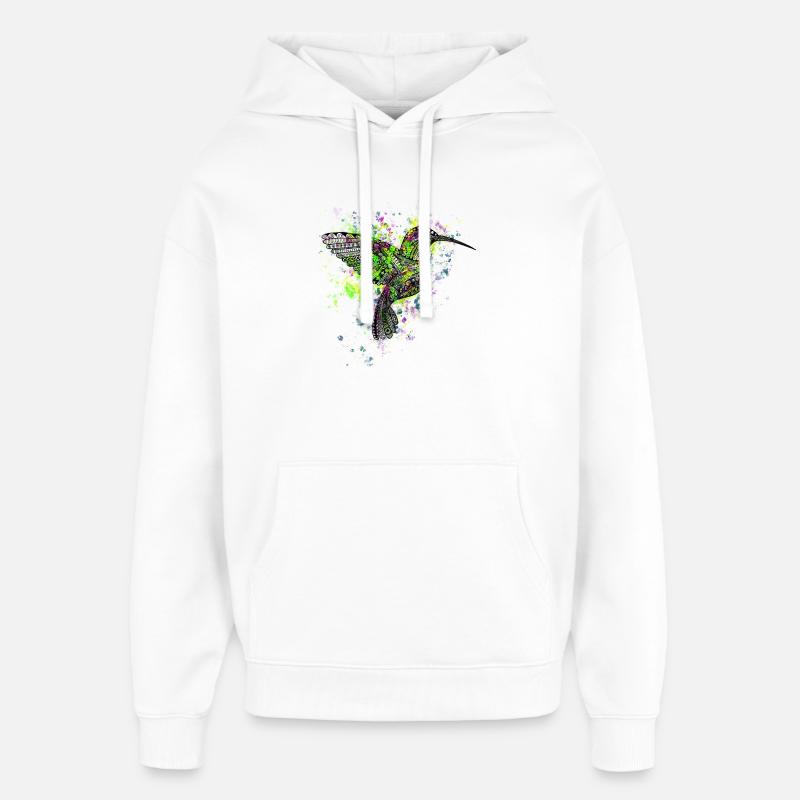 Colibri - Sweat à capuche unisexe Stanley/Stella Oversized - blanc