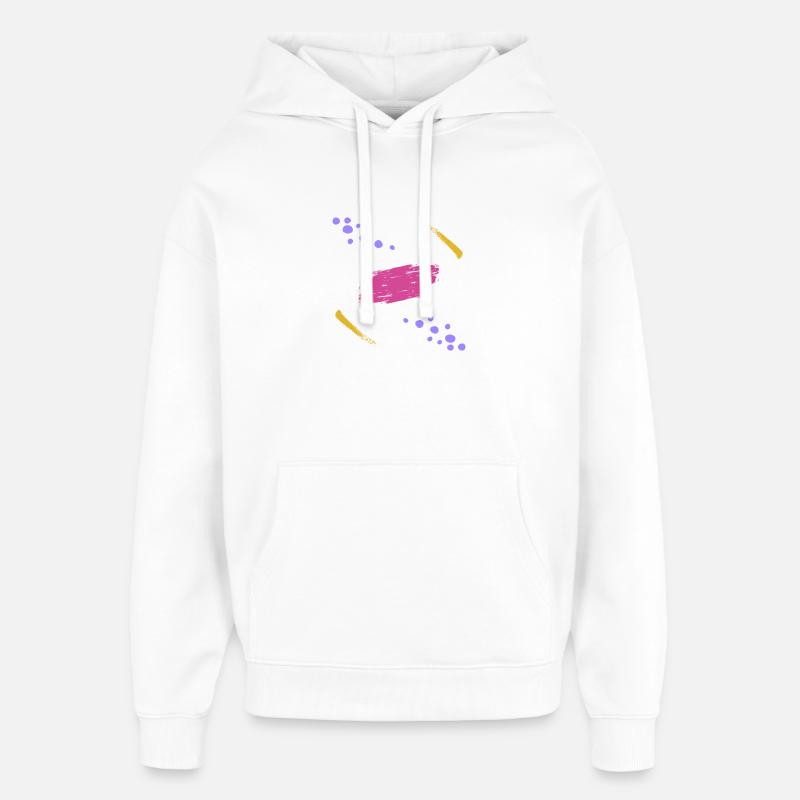 Comètes gravitants autour de leur planète - Sweat à capuche unisexe Stanley/Stella Oversized - blanc