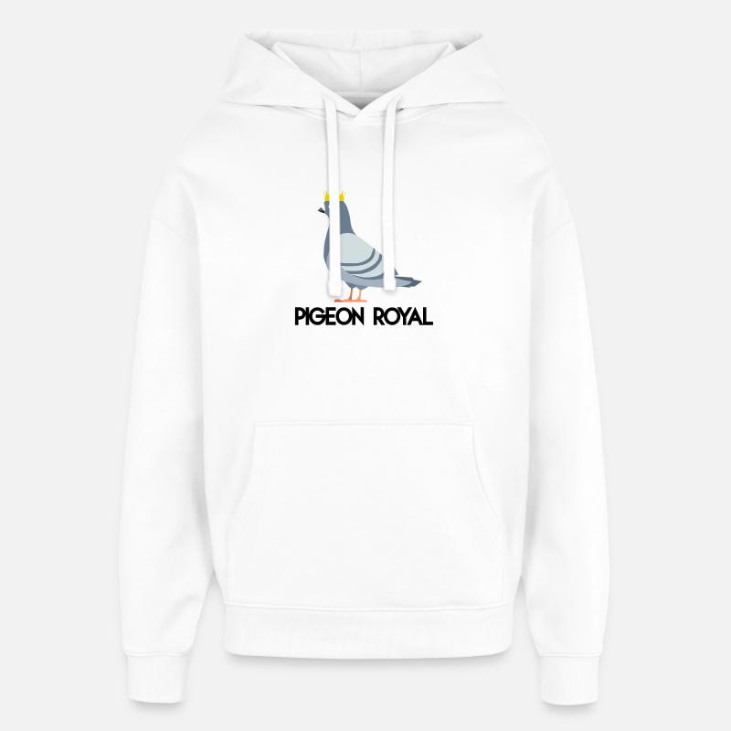 Königliche Taube (schwarzer Tippfehler) - Oversized Unisex Hoodie von Stanley/Stella - Weiß