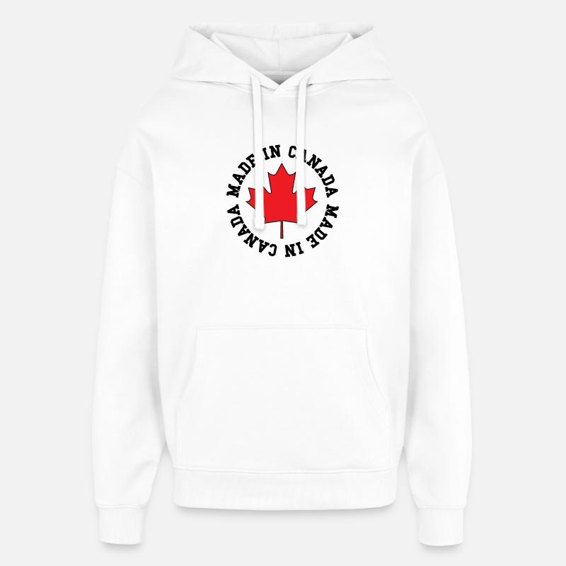 Made in Canada – Ahornblatt Statement - Oversized Unisex Hoodie von Stanley/Stella - Weiß