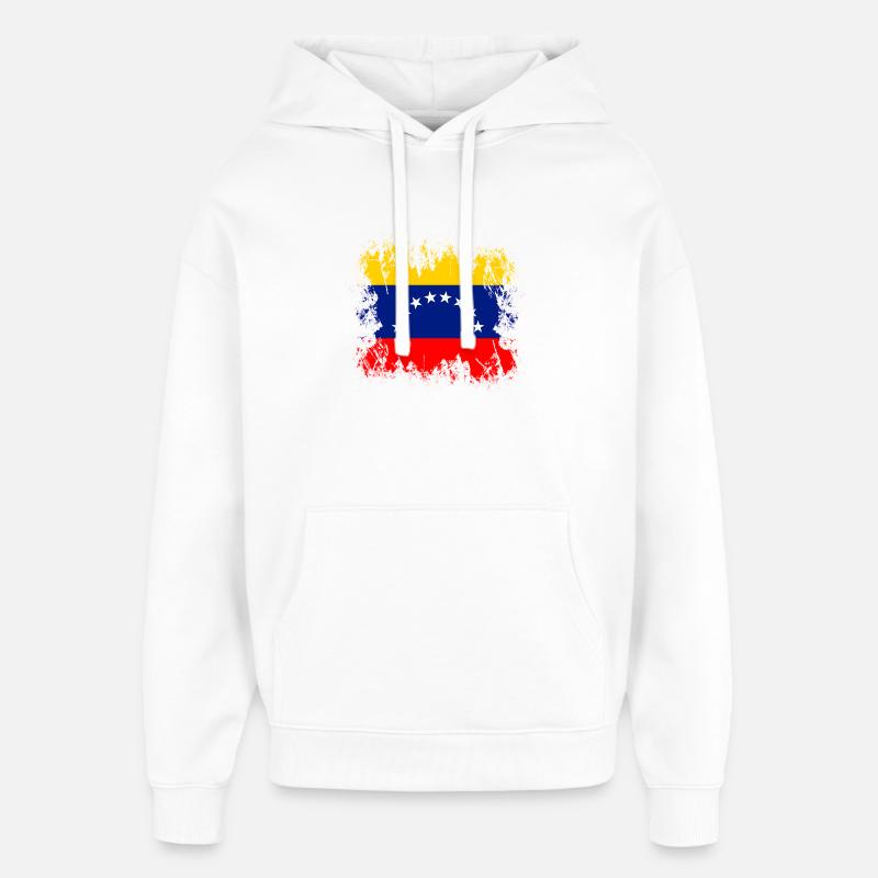 Venezuela (Venezuela) - Sweat à capuche unisexe Stanley/Stella Oversized - blanc