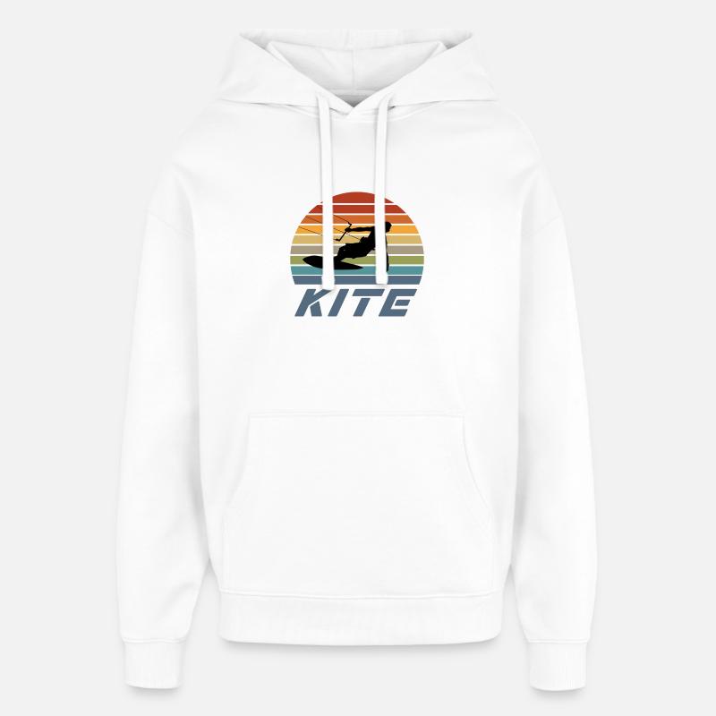 Conception de cerf-volant - Sweat à capuche unisexe Stanley/Stella Oversized - blanc