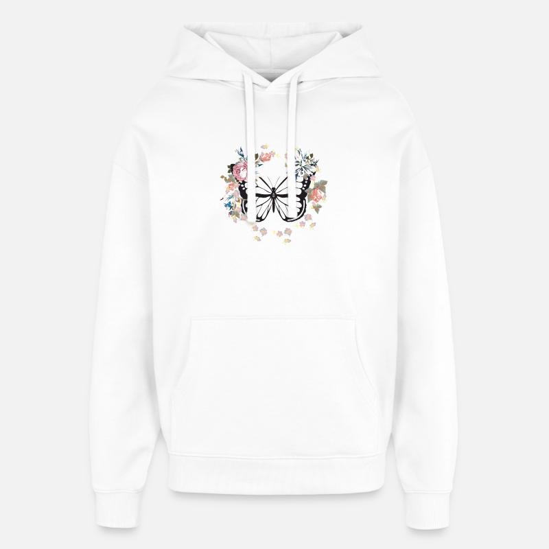 papillon - Sweat à capuche unisexe Stanley/Stella Oversized - blanc
