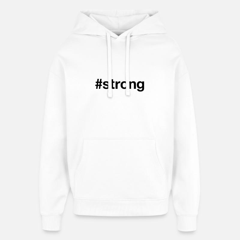 STRONG - Sweat à capuche unisexe Stanley/Stella Oversized - blanc