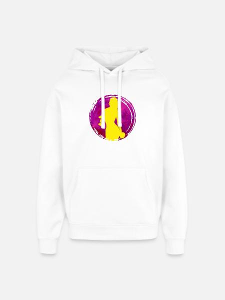 Hantel Training Fitnessstudio Muskelaufbau Workout - Oversized Unisex Hoodie von Stanley/Stella - Weiß