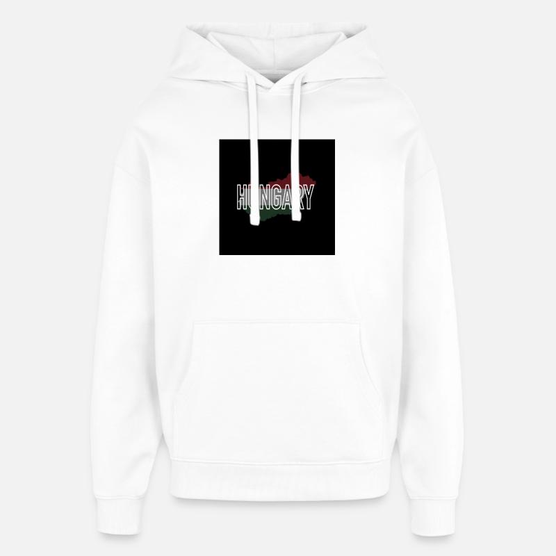 Hongrie - Sweat à capuche unisexe Stanley/Stella Oversized - blanc