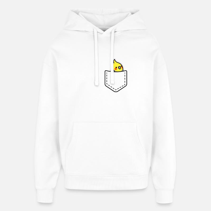 Cockatiel dans ma poche - Sweat à capuche unisexe Stanley/Stella Oversized - blanc