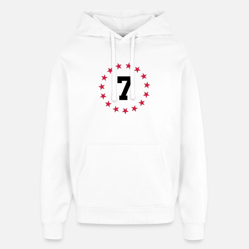 Chiffre 7 - Sweat à capuche unisexe Stanley/Stella Oversized - blanc