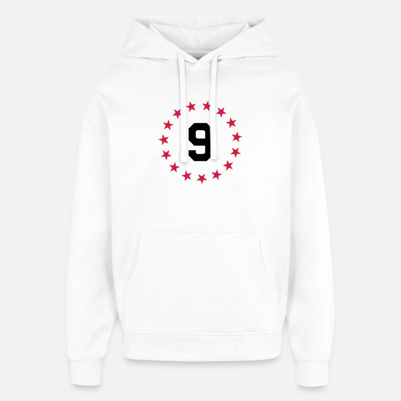 Chiffre 9 - Sweat à capuche unisexe Stanley/Stella Oversized - blanc