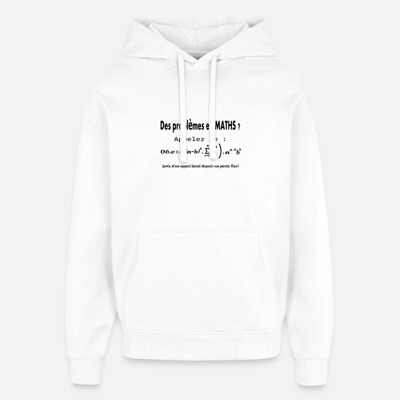 problème math - Sweat à capuche unisexe Stanley/Stella Oversized - blanc