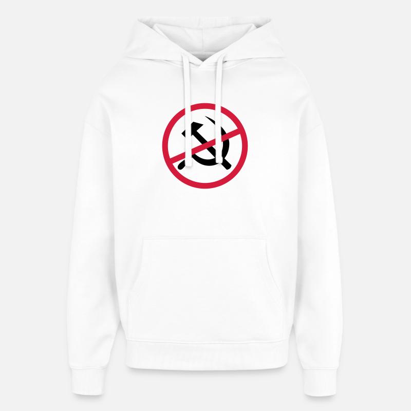 Signe du communisme interdit - Sweat à capuche unisexe Stanley/Stella Oversized - blanc