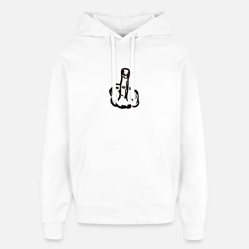 f**k you - Sweat à capuche unisexe Stanley/Stella Oversized - blanc