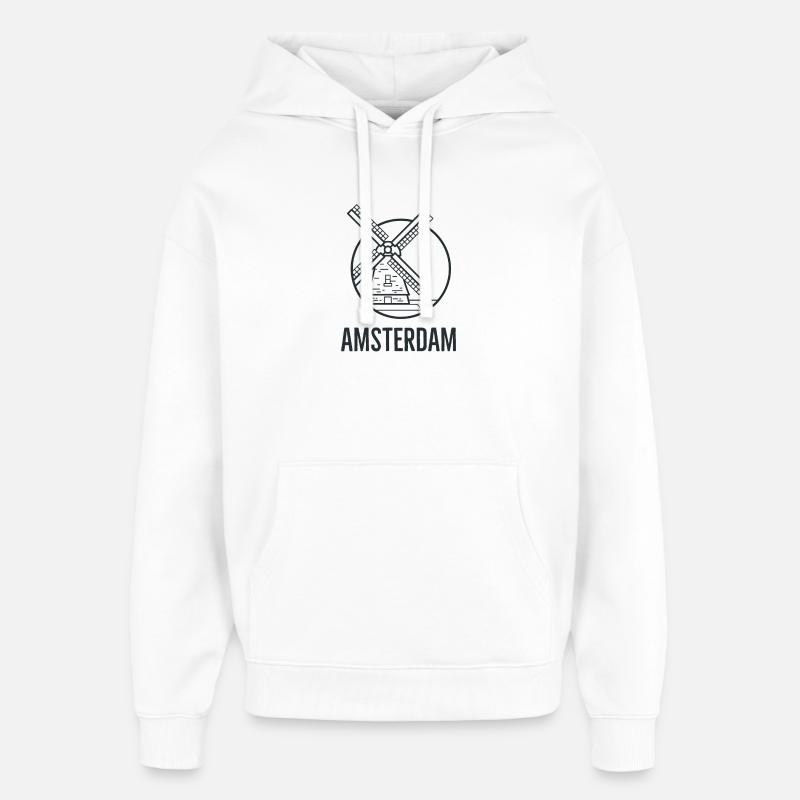 Amsterdam - Sweat à capuche unisexe Stanley/Stella Oversized - blanc