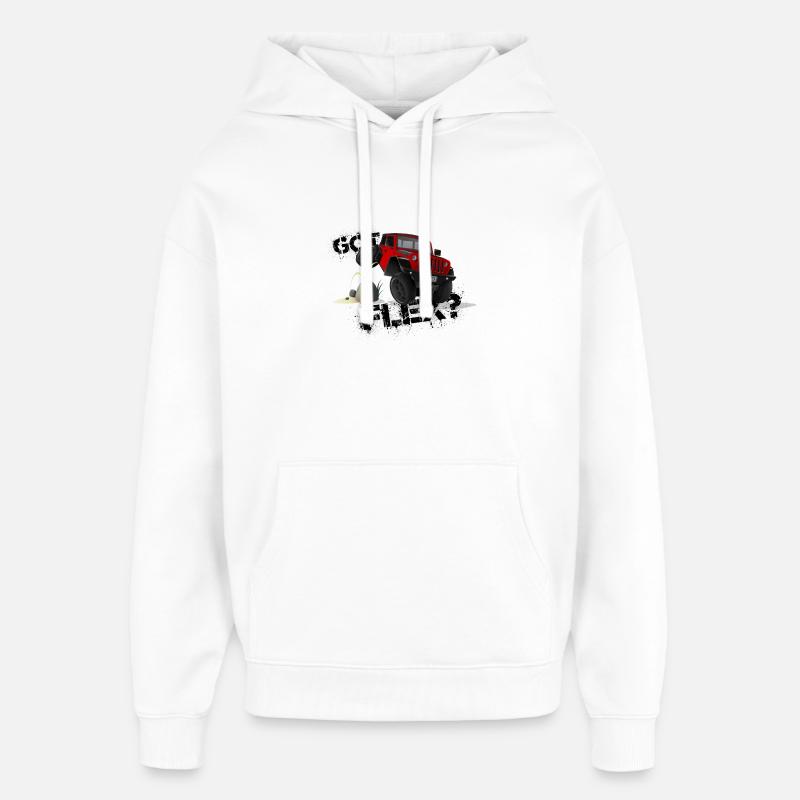 GOT FLEX? - OFFROADER Crawler - Rot - Oversized Unisex Hoodie von Stanley/Stella - Weiß