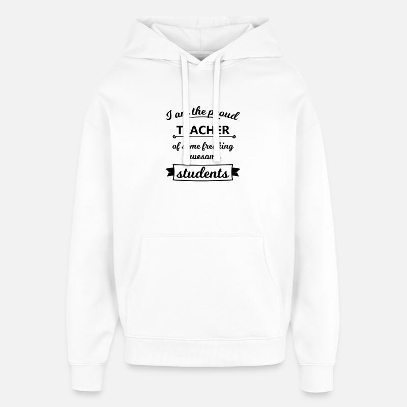 Drôles de profs proverbes - Sweat à capuche unisexe Stanley/Stella Oversized - blanc