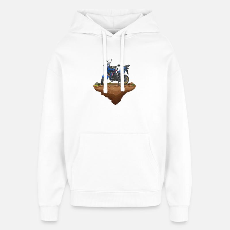 Africa Twin Enduro | Earth // Bleu - Sweat à capuche unisexe Stanley/Stella Oversized - blanc