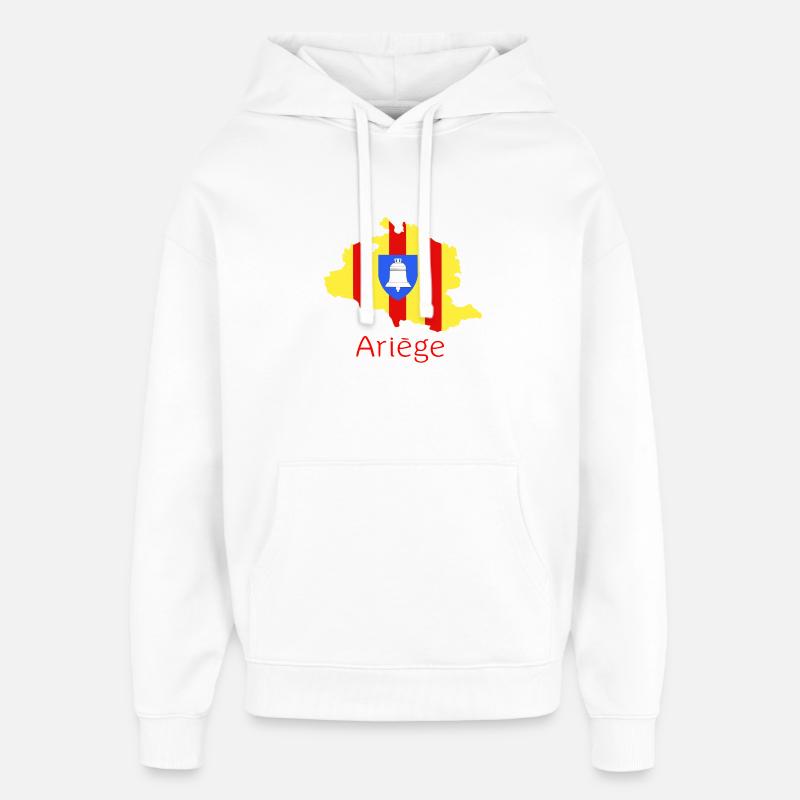 ariège - Sweat à capuche unisexe Stanley/Stella Oversized - blanc