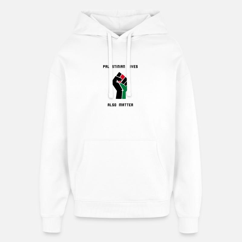 Les vies palestiniennes comptent ! Palestine libre - Sweat à capuche unisexe Stanley/Stella Oversized - blanc