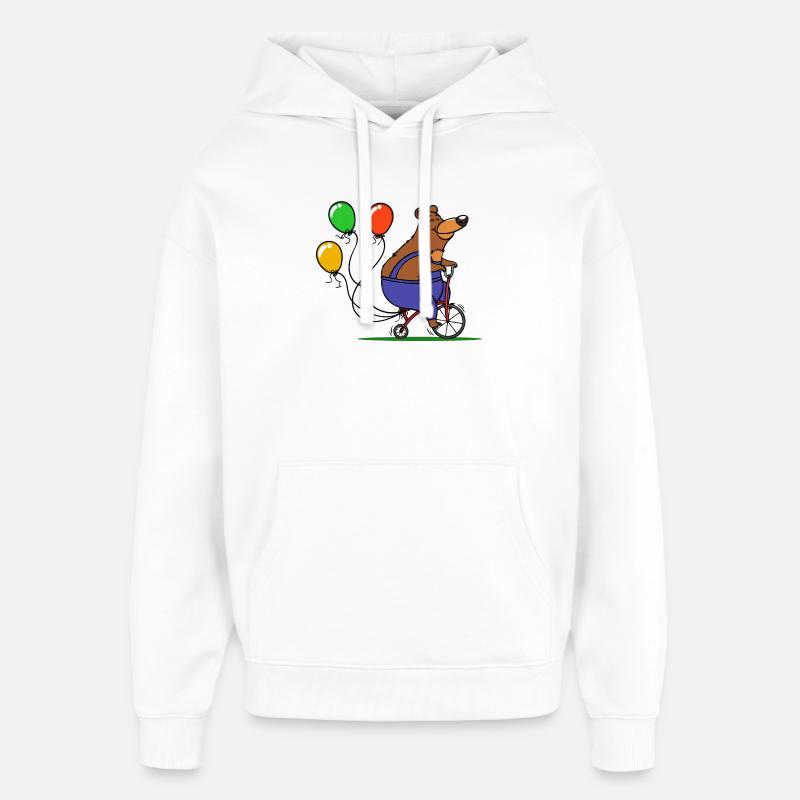 Carnaval de l’ours ballon - Sweat à capuche unisexe Stanley/Stella Oversized - blanc
