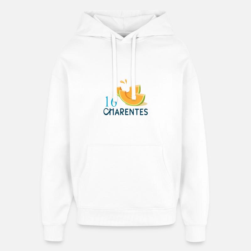 Charentes - Sweat à capuche unisexe Stanley/Stella Oversized - blanc