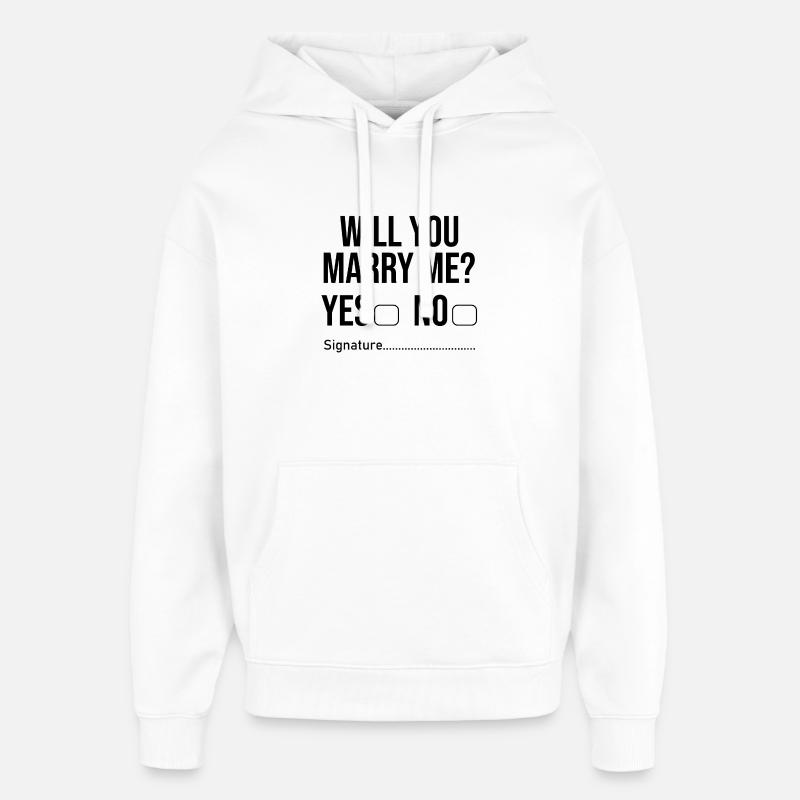 Veux-tu m'épouser? - Sweat à capuche unisexe Stanley/Stella Oversized - blanc