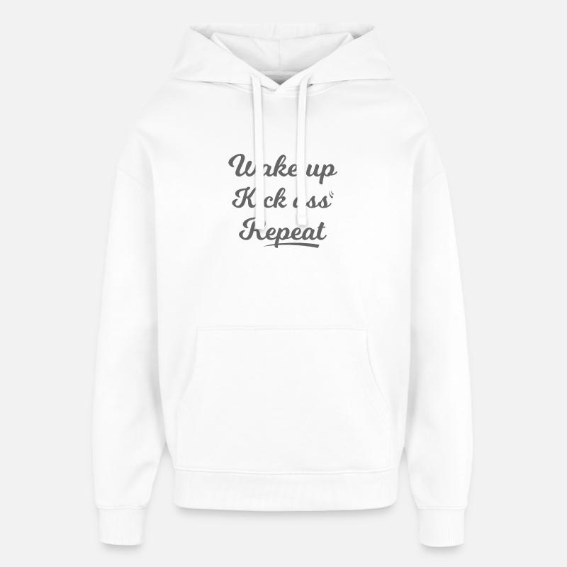 funny - Oversized Unisex Hoodie by Stanley/Stella - white