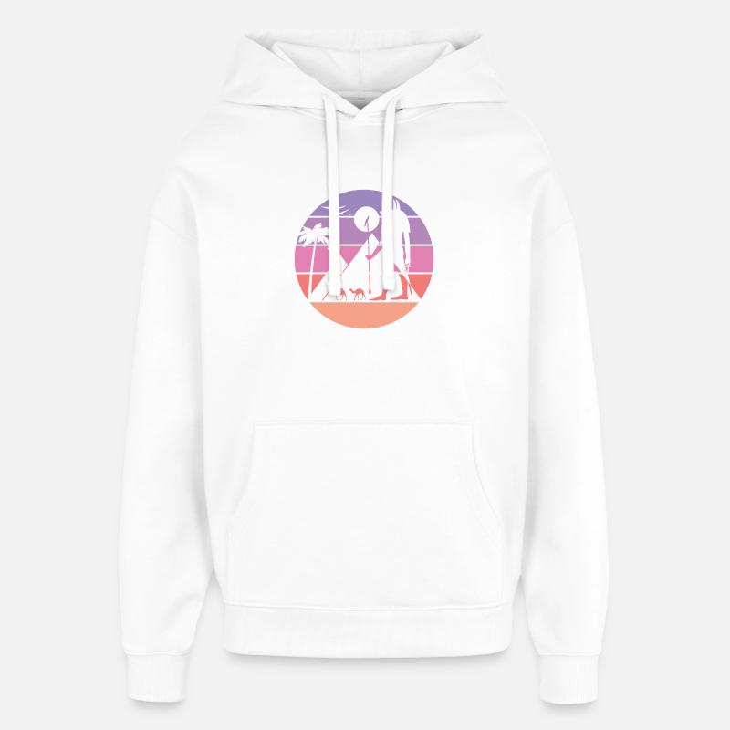 Silhouette Mythique - Anubis - Sweat à capuche unisexe Stanley/Stella Oversized - blanc