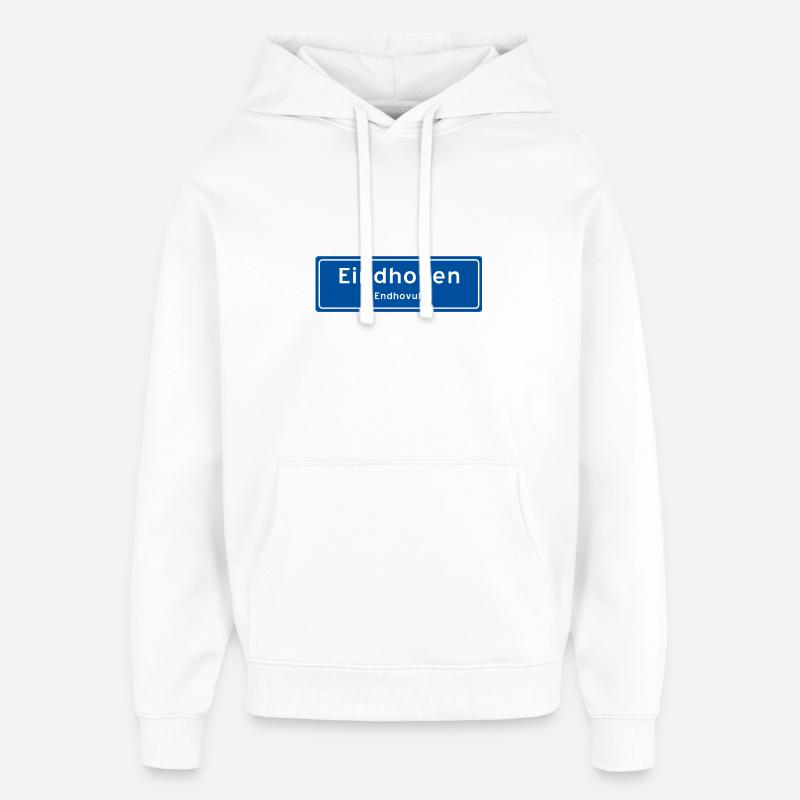 Ortsschild Eindhoven - Oversized Unisex Hoodie von Stanley/Stella - Weiß