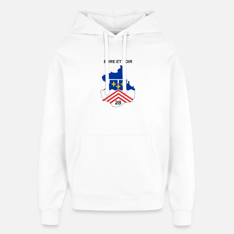 Eure et loir - Sweat à capuche unisexe Stanley/Stella Oversized - blanc