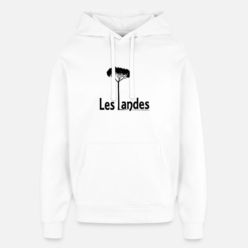 Les Landes - Sweat à capuche unisexe Stanley/Stella Oversized - blanc