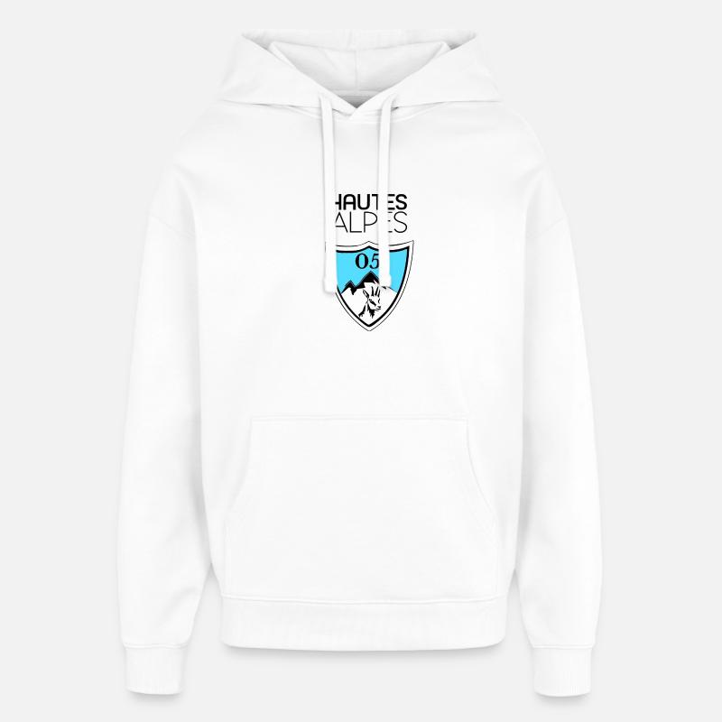 Hautes alpes - Sweat à capuche unisexe Stanley/Stella Oversized - blanc