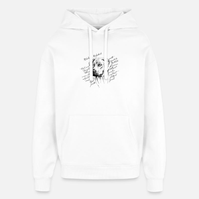 Rhodesian Ridgeback - Oversized Unisex Hoodie by Stanley/Stella - white