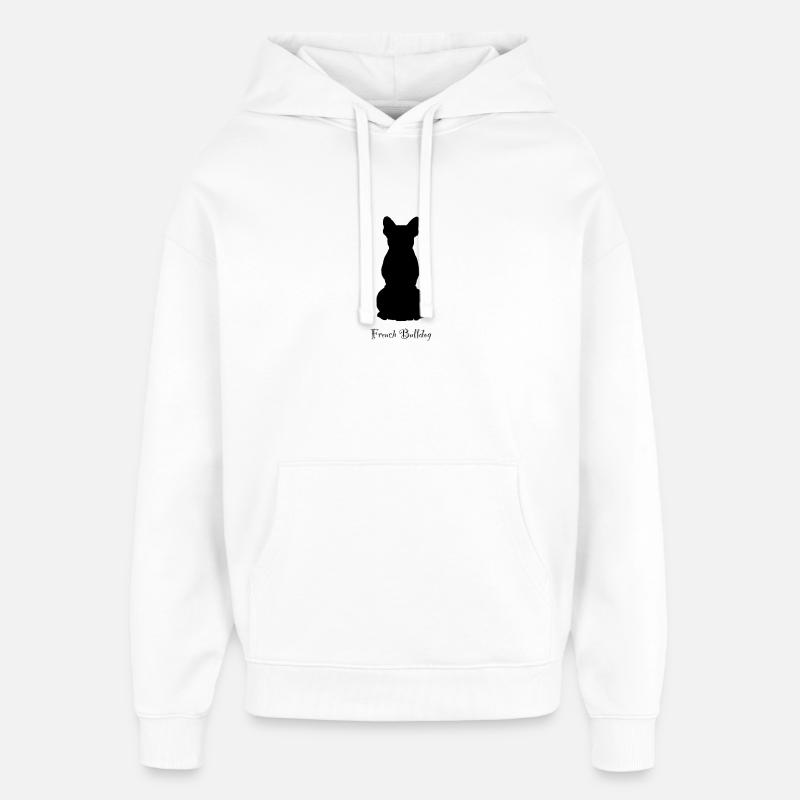 Français Bulldog - Sweat à capuche unisexe Stanley/Stella Oversized - blanc