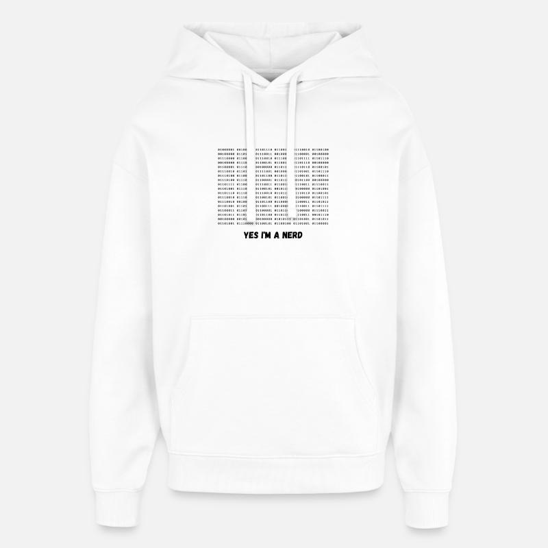 Je suis un nerd - Sweat à capuche unisexe Stanley/Stella Oversized - blanc
