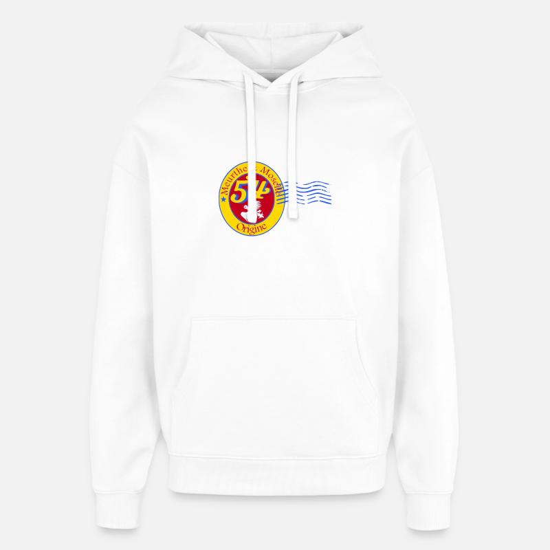 Meurthe & Moselle - Sweat à capuche unisexe Stanley/Stella Oversized - blanc