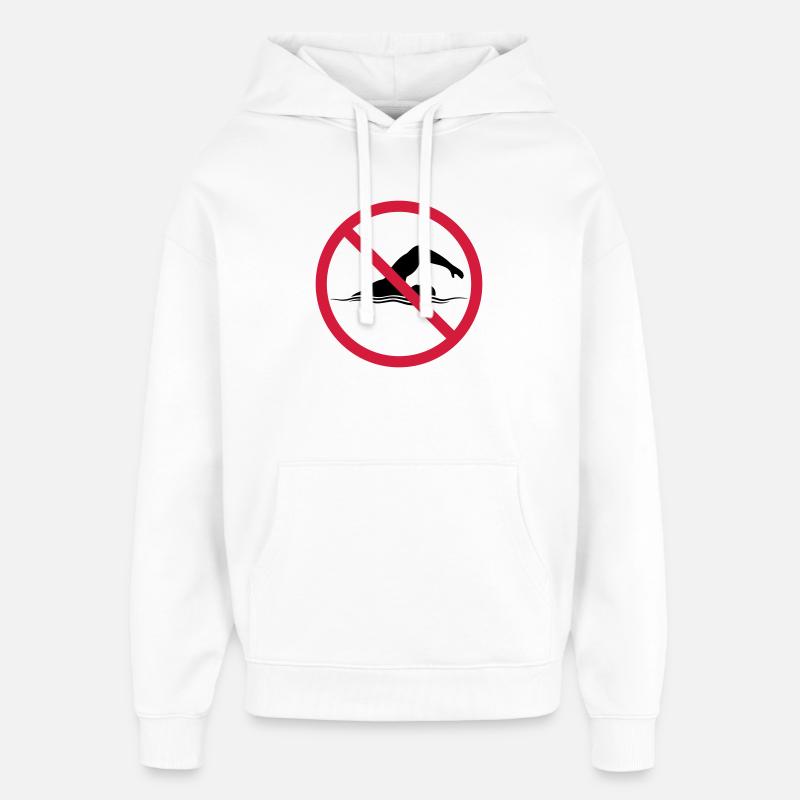 Nage de bouclier interdite - Sweat à capuche unisexe Stanley/Stella Oversized - blanc