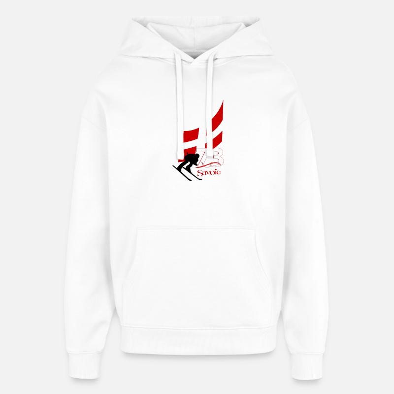 Savoie - Sweat à capuche unisexe Stanley/Stella Oversized - blanc