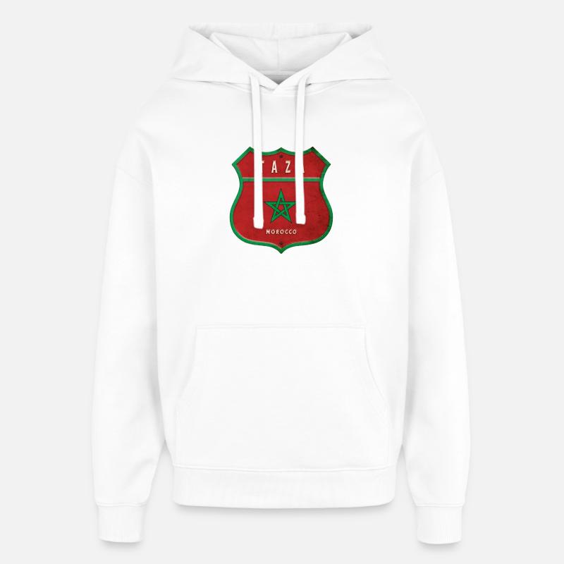 Taza Maroc Armoiries Drapeaux Design - Sweat à capuche unisexe Stanley/Stella Oversized - blanc