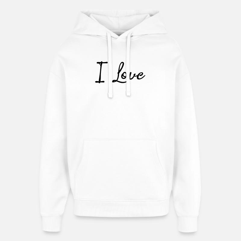Liberté d’expression Paix Amour Déclaration Émotions - Sweat à capuche unisexe Stanley/Stella Oversized - blanc