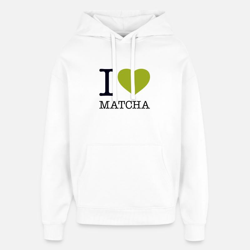 J’ADORE LE MATCHA - Sweat à capuche unisexe Stanley/Stella Oversized - blanc