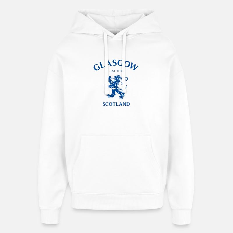 GLASGOW Schottland, Écosse - Sweat à capuche unisexe Stanley/Stella Oversized - blanc