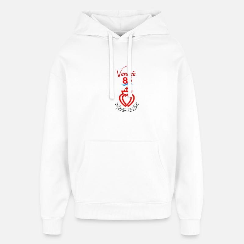 Vandea - Stanley/Stella Oversized Felpa con cappuccio unisex - bianco