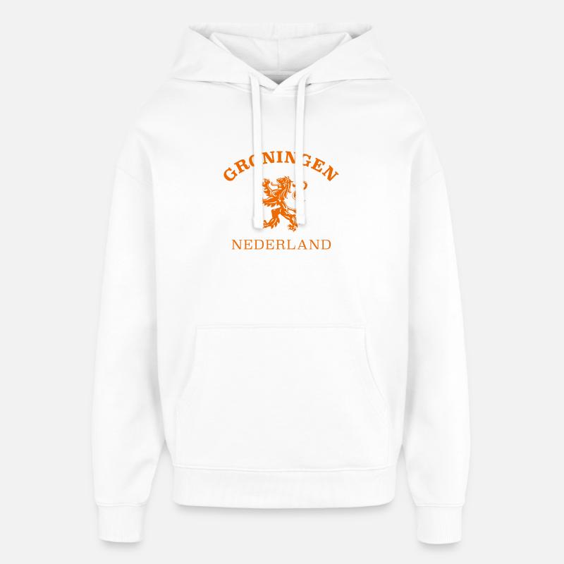 GRONINGEN Nederland, Pays-Bas, Pays-Bas - Sweat à capuche unisexe Stanley/Stella Oversized - blanc