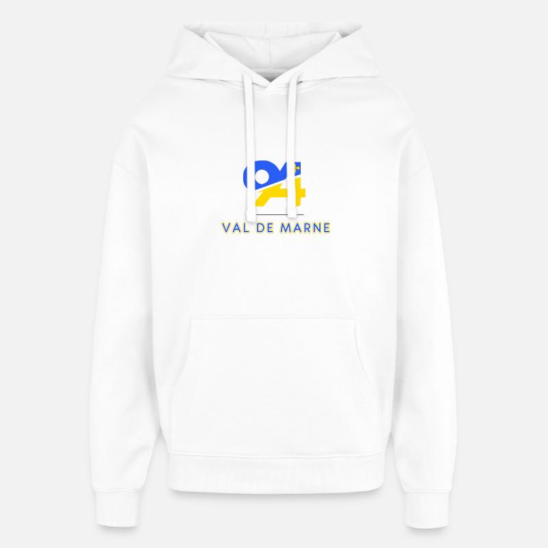 Val de marne - Sweat à capuche unisexe Stanley/Stella Oversized - blanc