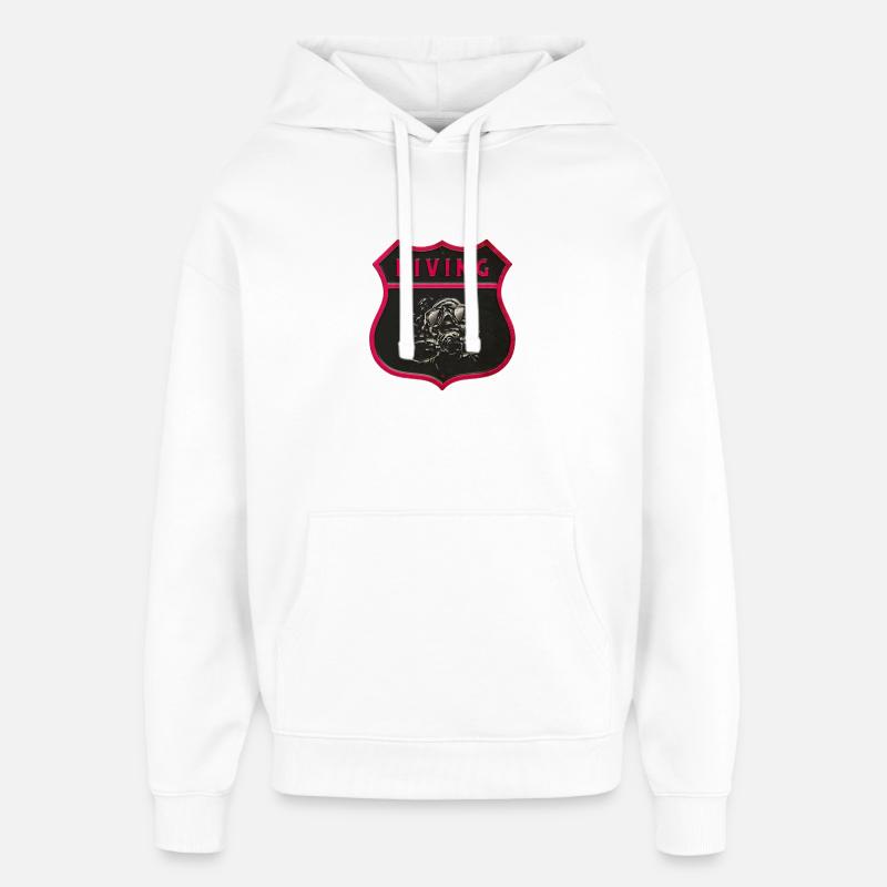 Motif Diver Crest - Sweat à capuche unisexe Stanley/Stella Oversized - blanc