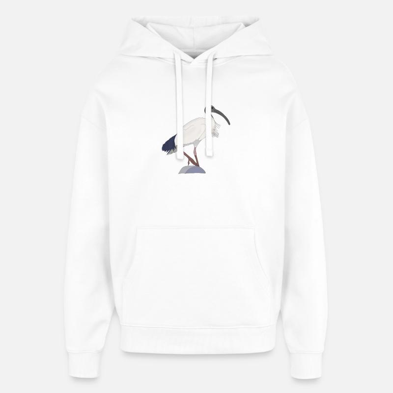 Ibis Bin Bird - Sweat à capuche unisexe Stanley/Stella Oversized - blanc