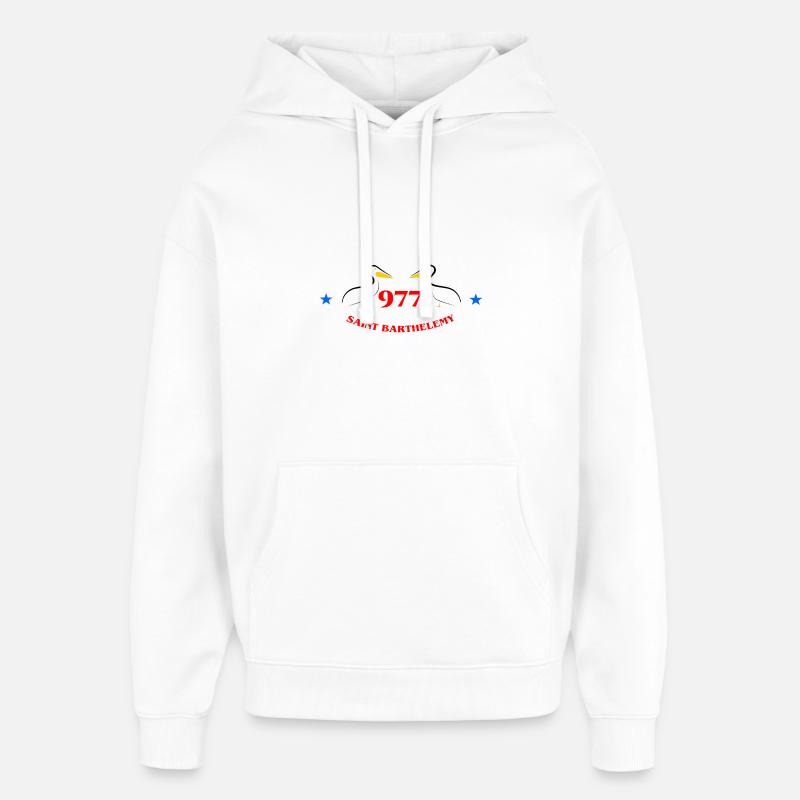 Saint-barthélemy - Sweat à capuche unisexe Stanley/Stella Oversized - blanc