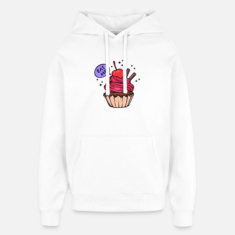 Cupcake Statement Dessert Baking Sweets - Oversized Unisex Hoodie by Stanley/Stella - white