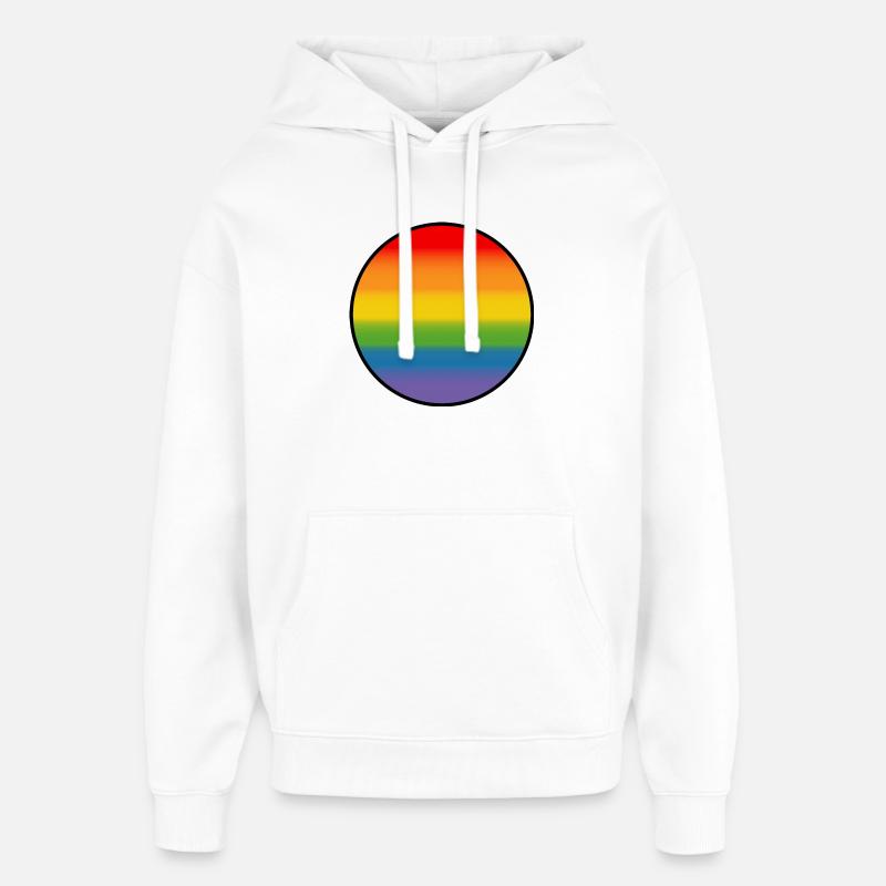 Rainbow Gradient Chemise ronde blanche - Sweat à capuche unisexe Stanley/Stella Oversized - blanc